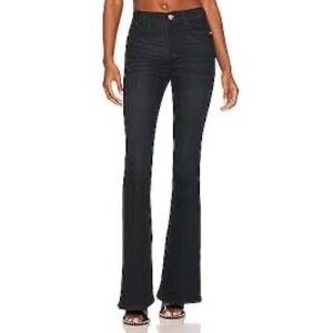 FRAME Le High Flare Jeans Corvo Black High Rise Stretch Denim LHF418 Size 27
